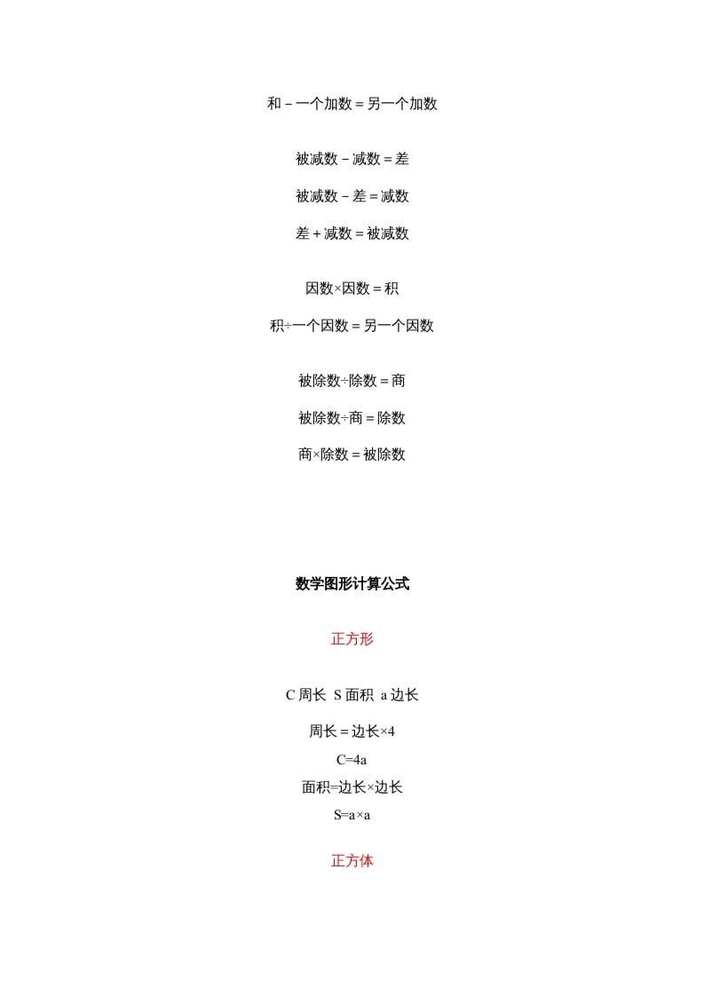 图片[2]-五年级数学下册小学一到六年级关系式及公式-智源优学网