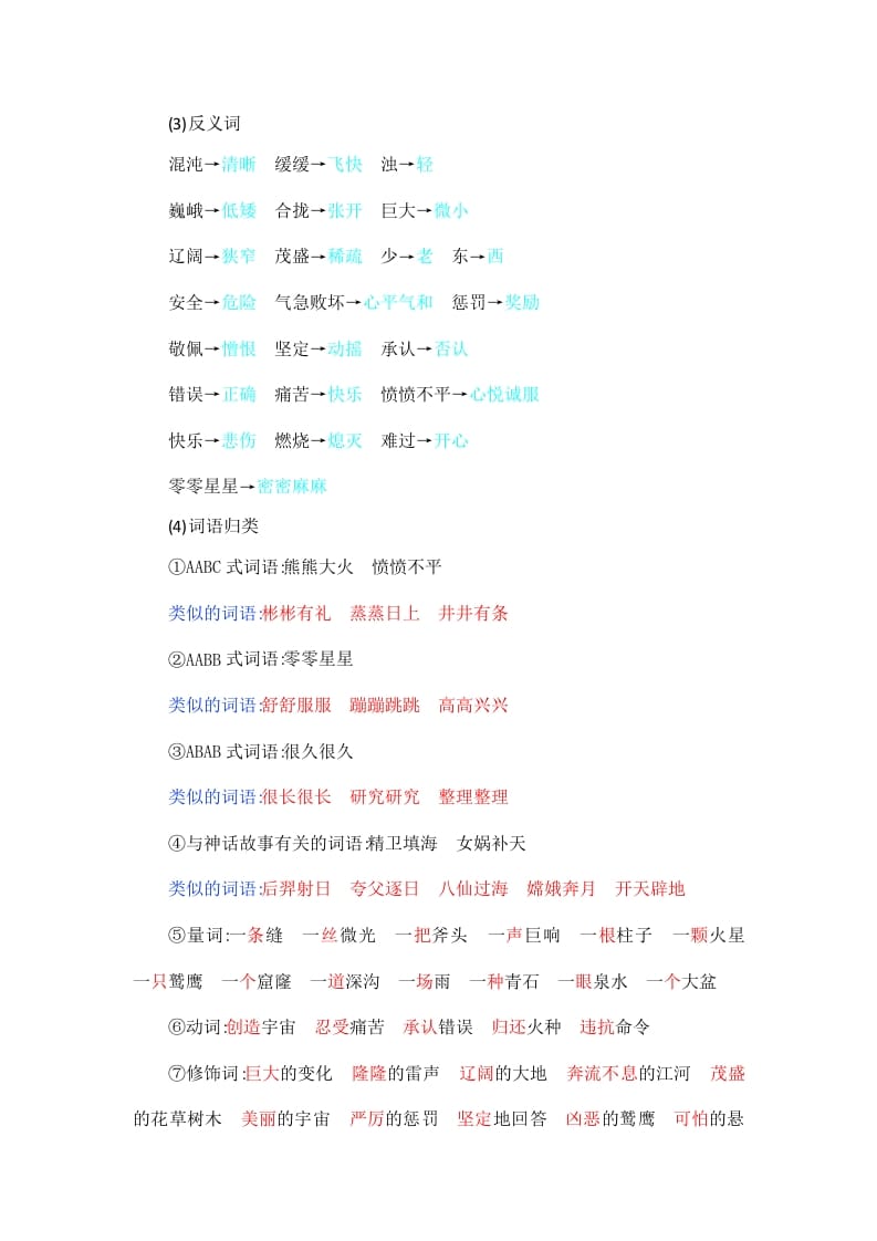 图片[3]-四年级语文上册第4单元知识小结-智源优学网