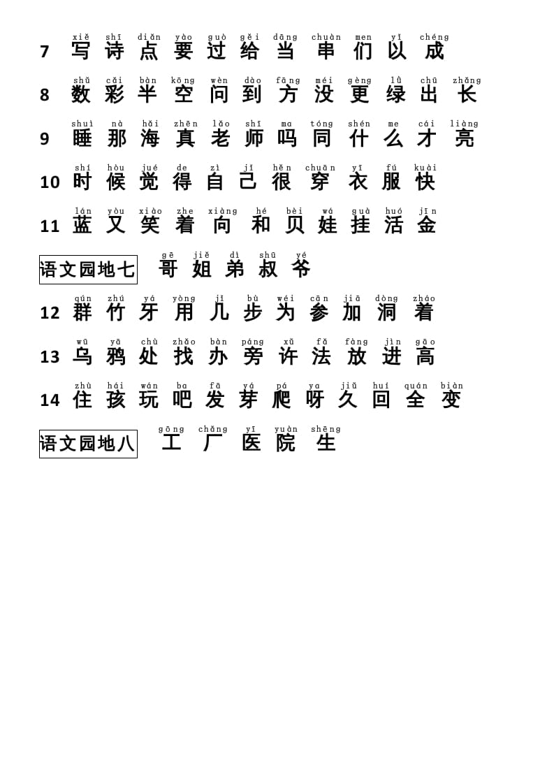 图片[3]-一年级语文上册识字表（部编版）-智源优学网
