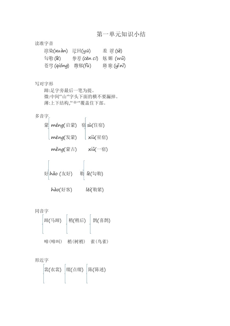 六年级语文上册知识要点（部编版）-智源优学网