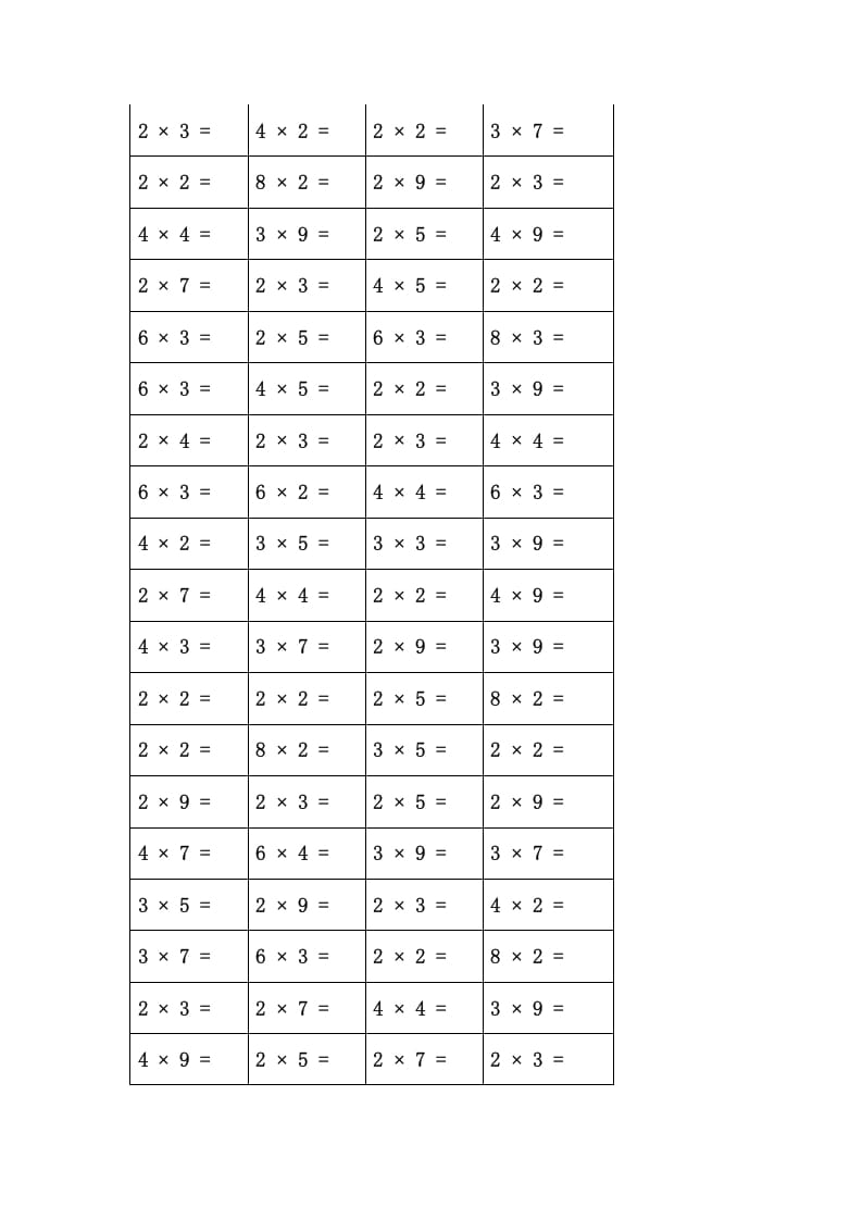 图片[3]-二年级数学上册乘法口诀练习题(84页)（苏教版）-智源优学网
