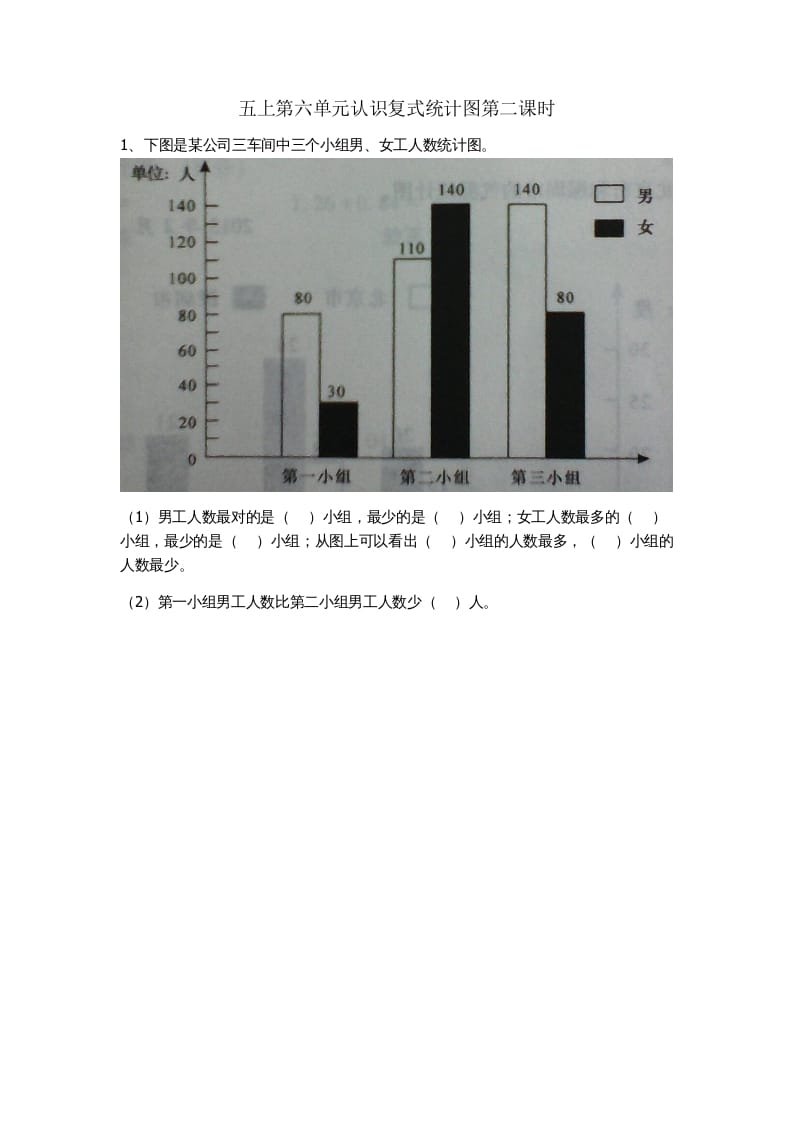 五年级数学上册6.2认识复式条形统计图（苏教版）-智源优学网
