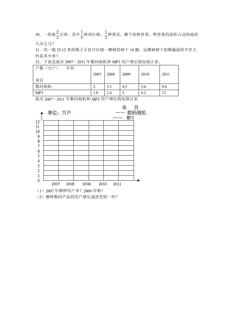 图片[3]-五年级数学下册苏教版下学期期末测试卷16-智源优学网