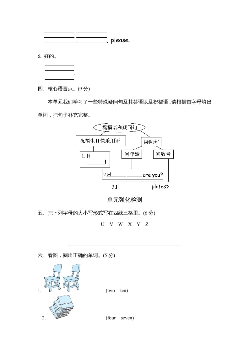 图片[2]-三年级英语上册Unit6单元知识梳理卷（人教PEP）-智源优学网