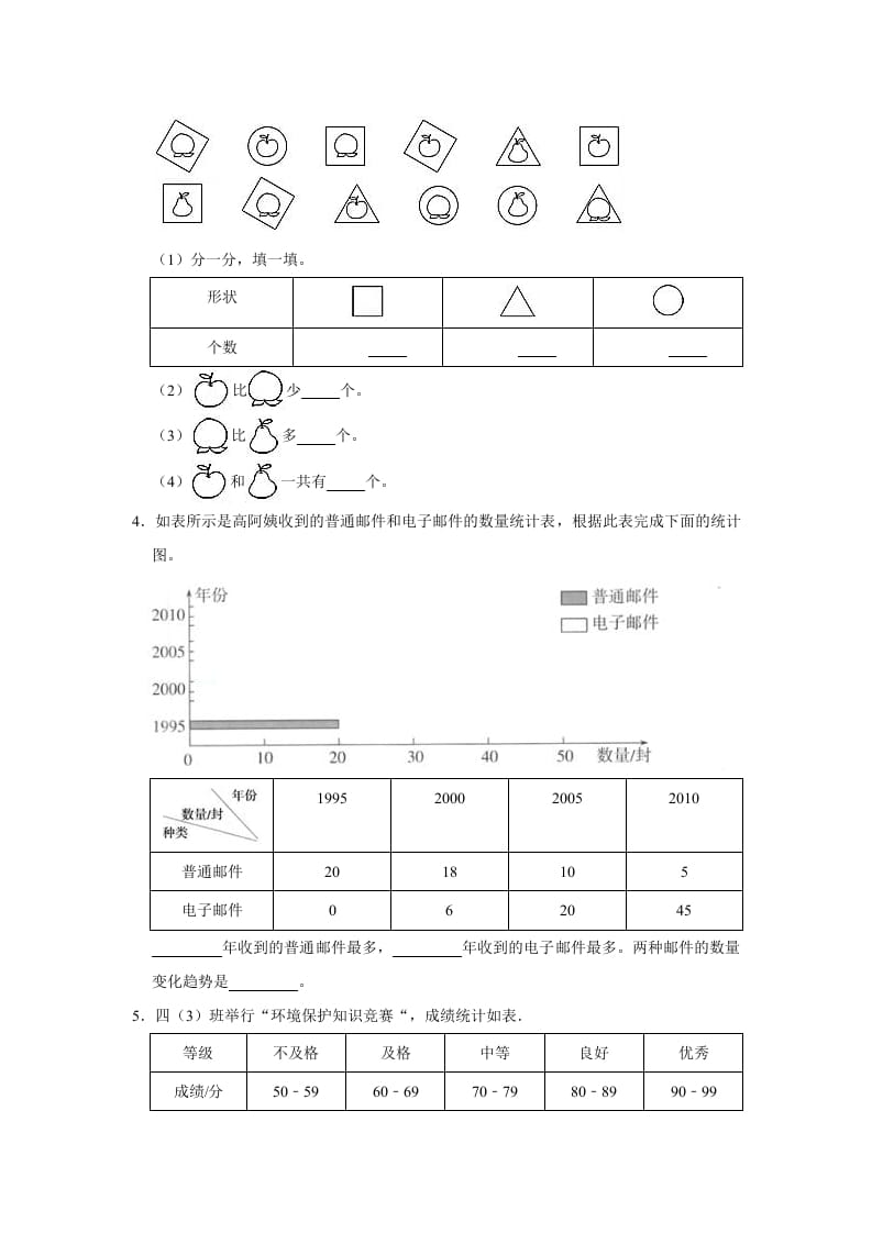 图片[2]-六年级数学上册5.3身高的情况》同步练习（有答案）（北师大版）-智源优学网
