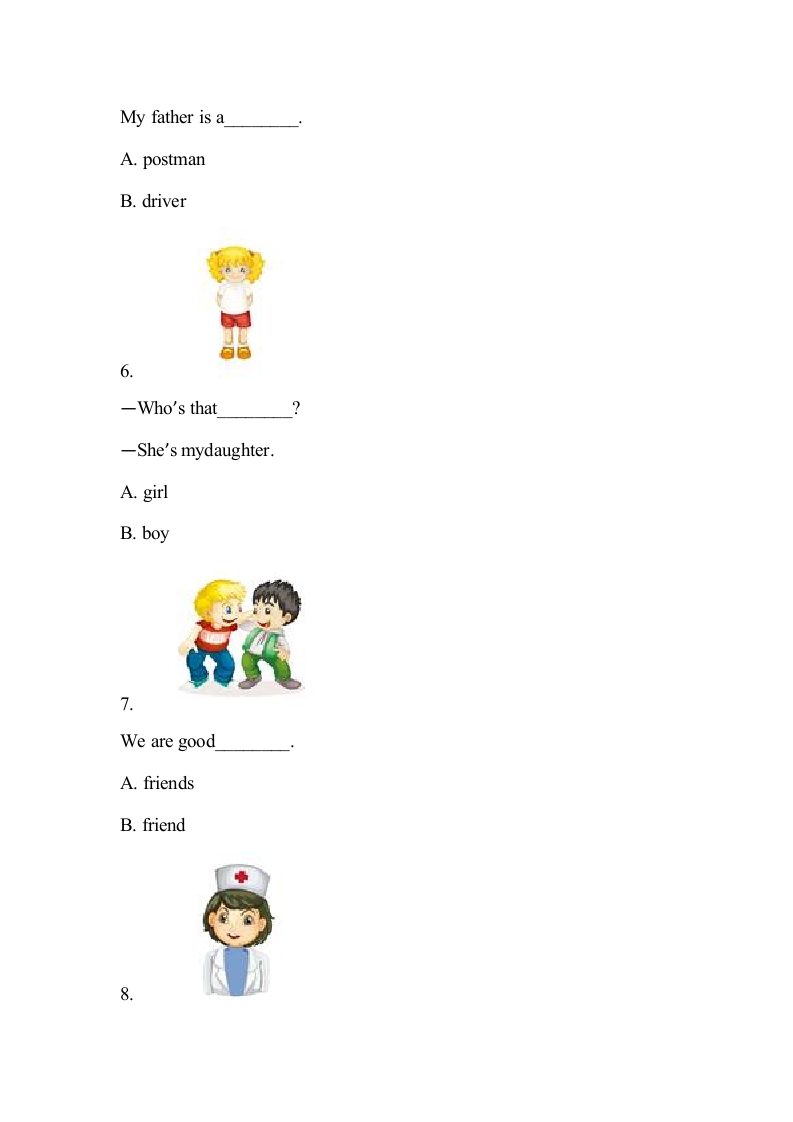 图片[2]-四年级英语上册Lesson6课时达标（精通版四上）（人教版一起点）-智源优学网