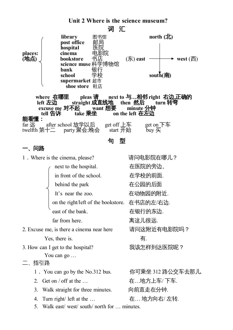 图片[2]-六年级英语上册知识点单元总结（人教版PEP）-智源优学网