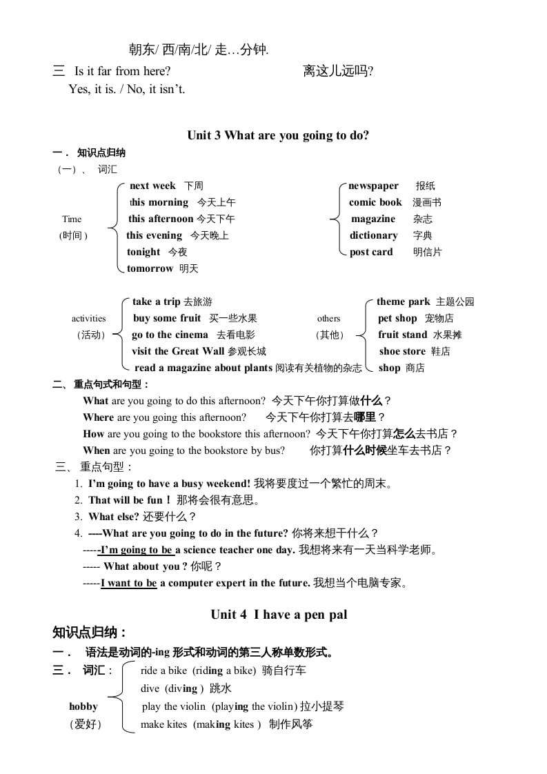 图片[3]-六年级英语上册知识点单元总结（人教版PEP）-智源优学网