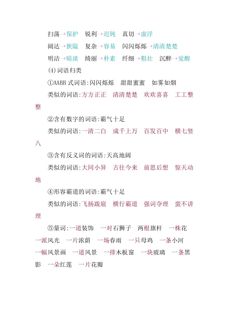图片[3]-四年级语文下册第一单元知识小结-智源优学网