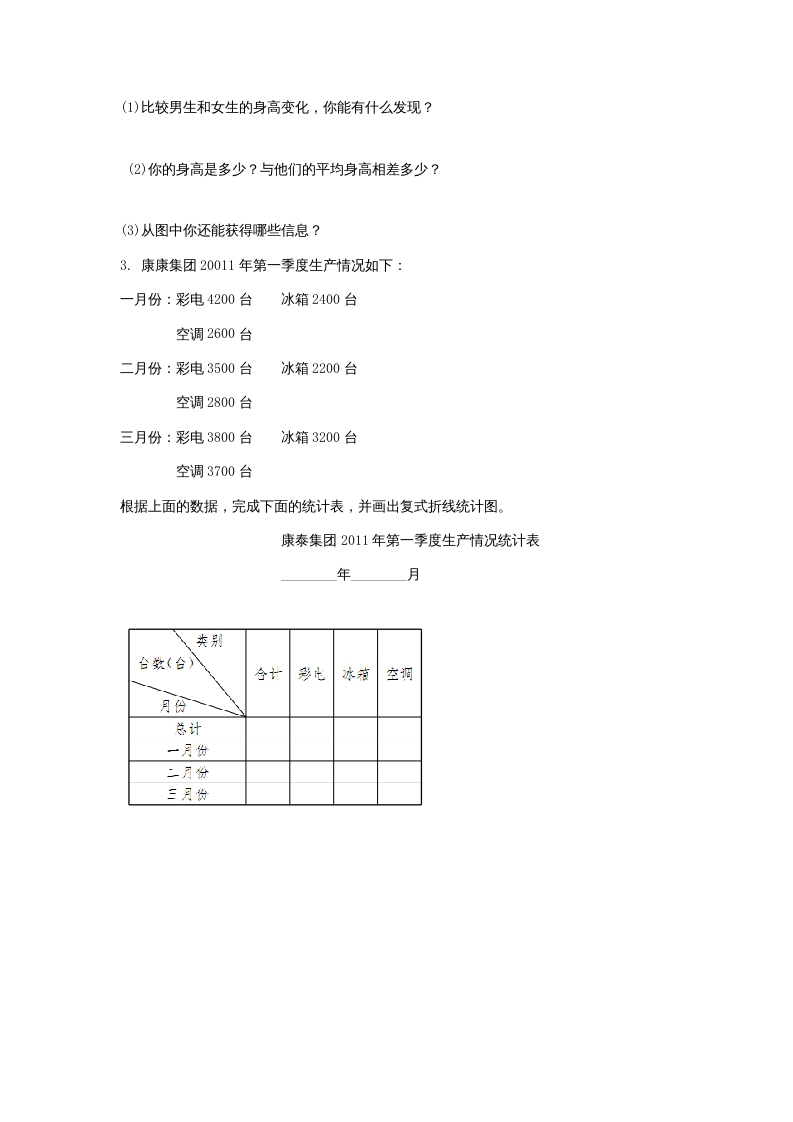 图片[2]-六年级数学上册5.4身高的变化（北师大版）-智源优学网