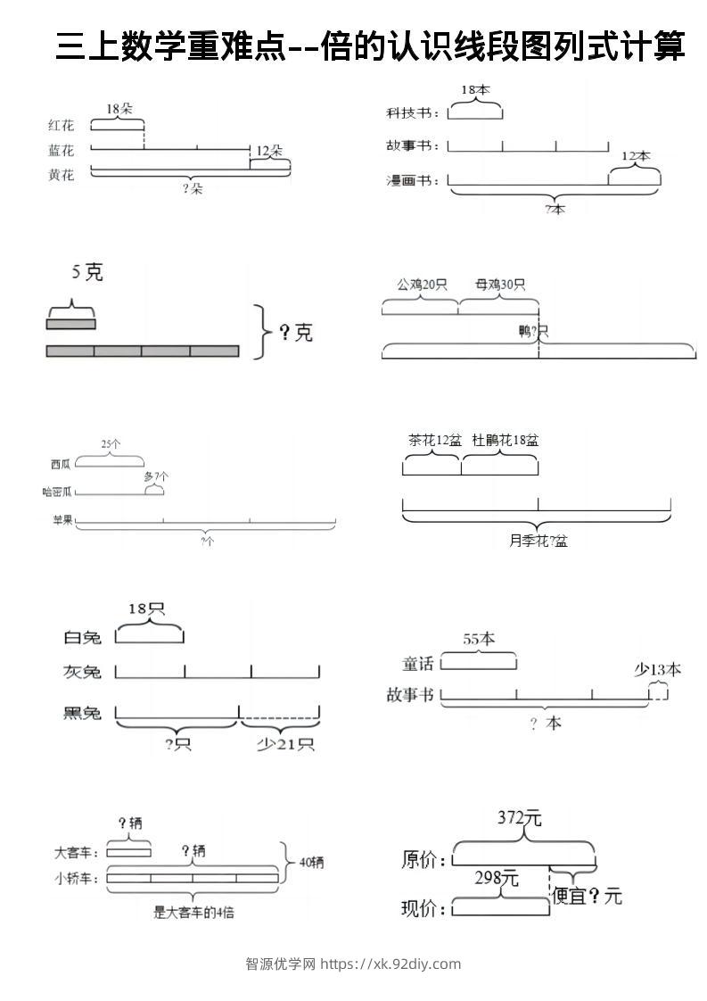 三上《数学倍的认识线段图列式计算》-智源优学网