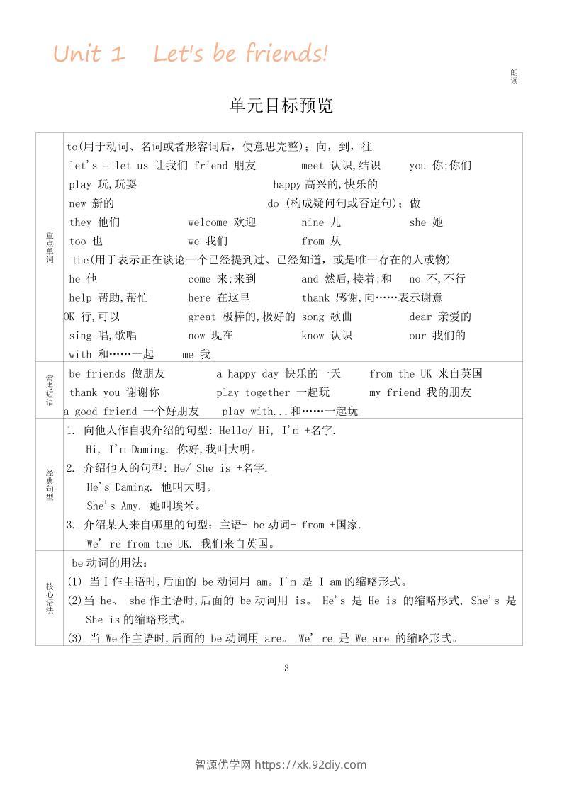 三上英语-外研版知识点归纳-智源优学网