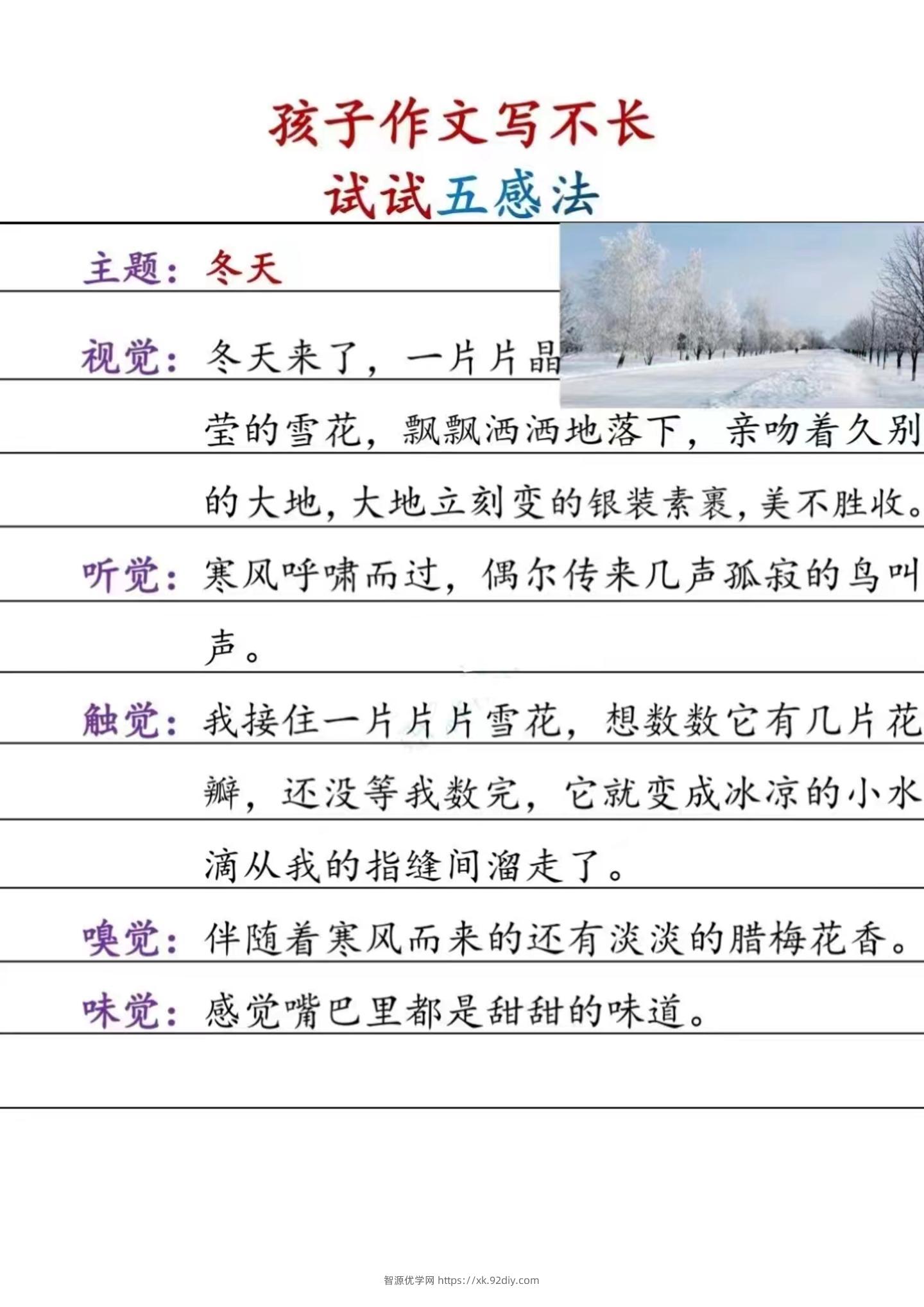 三上语文-扩句法和五感法-智源优学网